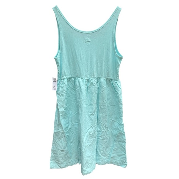 GAP Women’s Teal fit and flare lined dress size XL stretchy, cotton blend beach - Picture 6 of 12